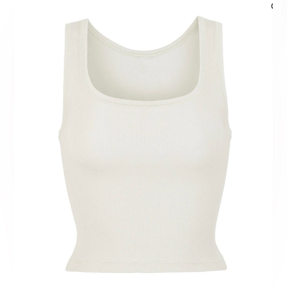 {SKIMS} Cotton Rib Tank - Size Small - Bone